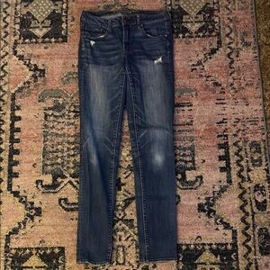 American Eagle Outfitters Dark Blue Super Stretch Skinny Jeans HALI